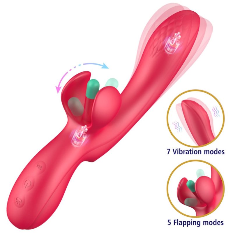 Вібратор - Erospace Sweet Play G-Spot & Critoral Flappinng Vibrator A16