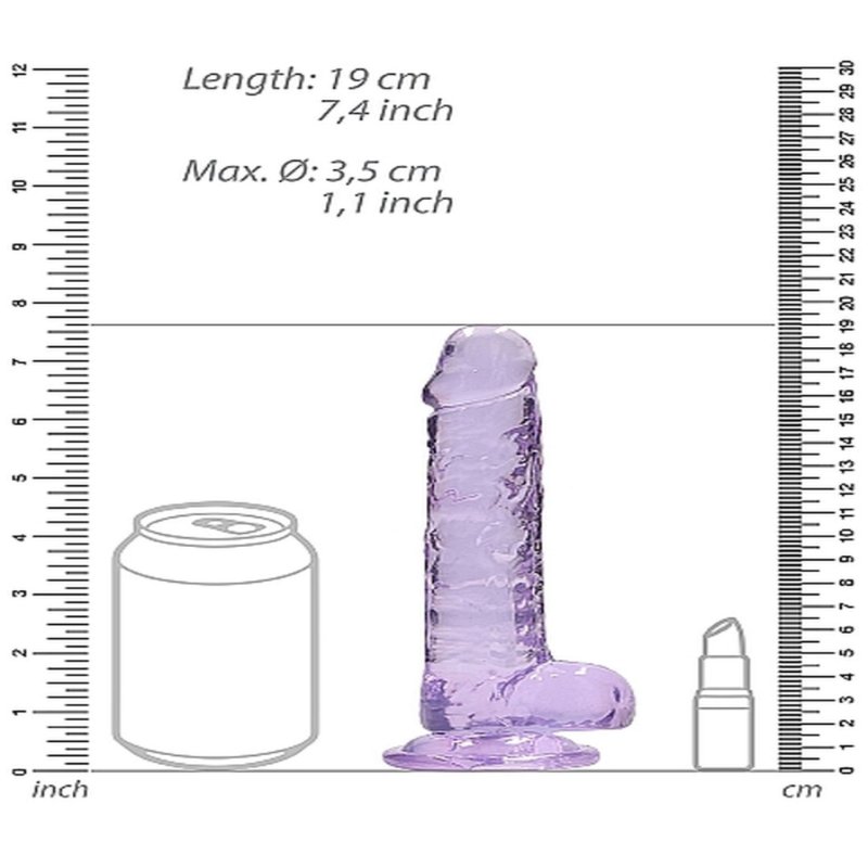 Фалоімітатор - Realrock Dildo 7" Purple
