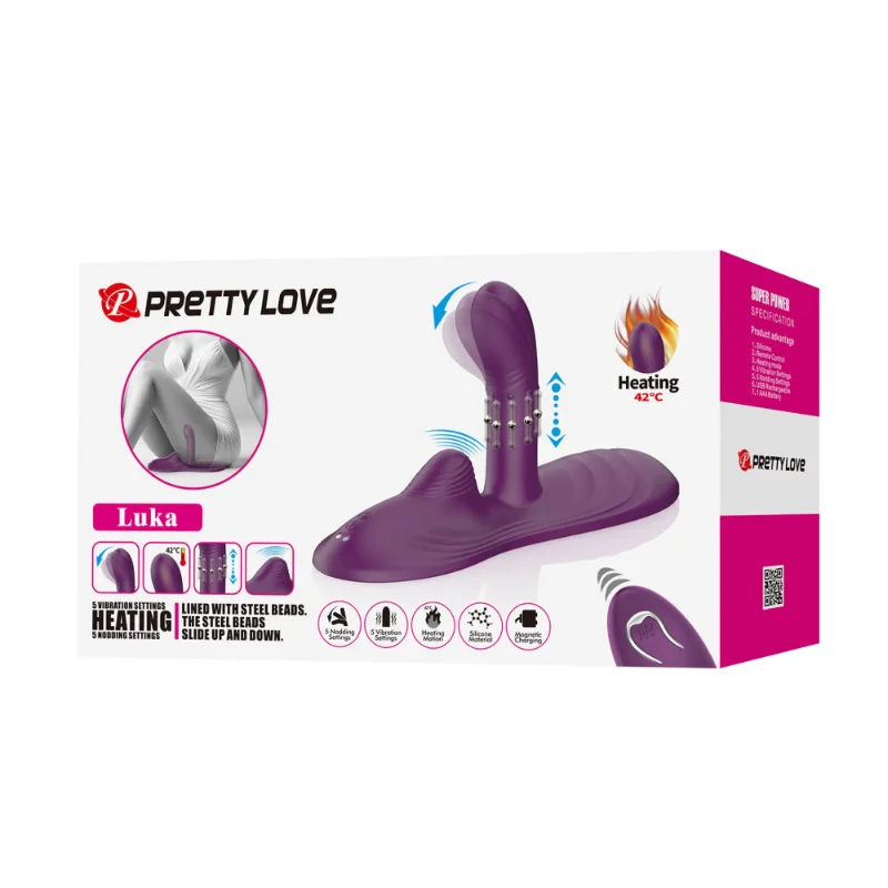 Вібромасажер - Pretty Love Luka Heating Sit-Down Pad Vibrator