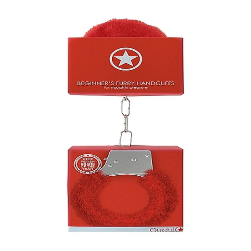 Наручники - Ouch! Beginner's Handcuffs Furry Red