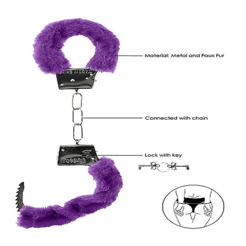 Наручники - Ouch! Beginner's Handcuffs Furry Purple