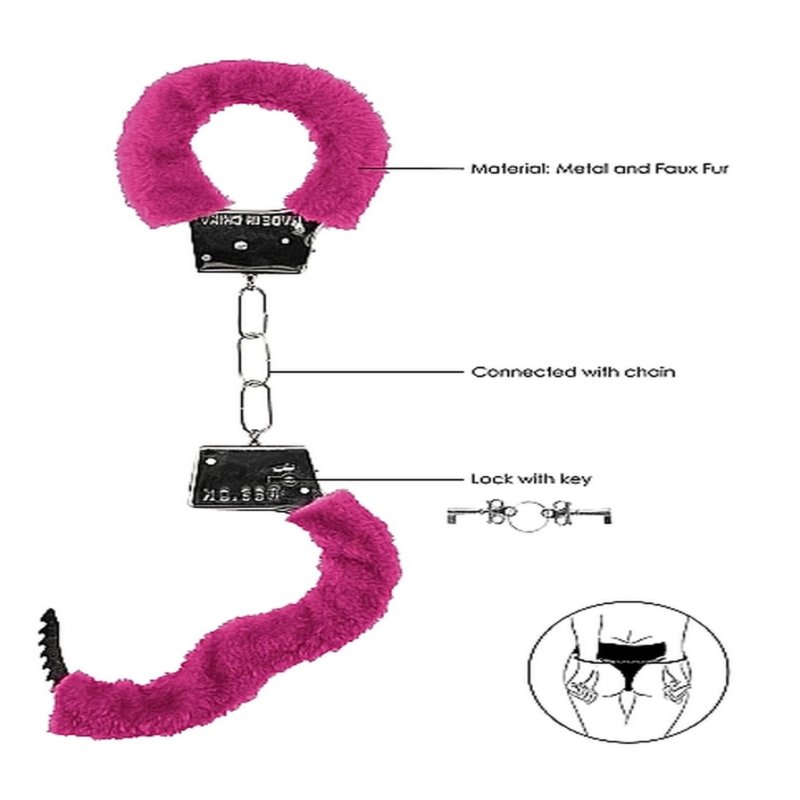 Наручники - Ouch! Beginner's Handcuffs Furry Pink