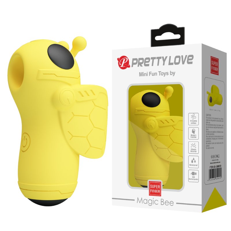 Вакуумний вібростимулятор - Pretty Love Magic Bee Stimulator Yellow - зображення 1