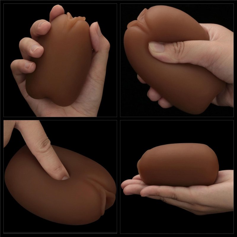 Мастурбатор - Slider Double-Ended Masturbator Ass and Vagina Brown