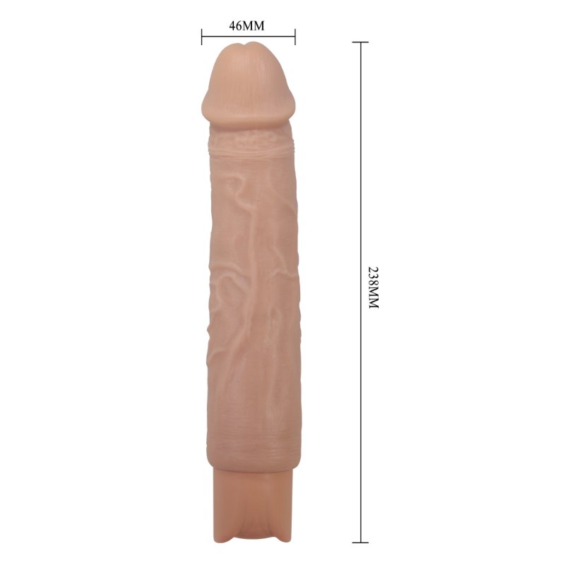 Реалістичний вібратор - Pretty Love Rufus Realistic Vibrating Dildo Flesh