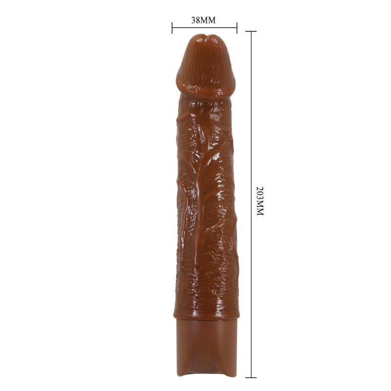 Реалістичний вібратор - Pretty Love Leander Realistic Vibrating Dildo Brown