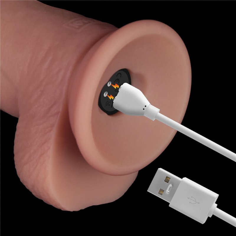 Реалістичний вібратор - Vibrating Sliding Skin Pro II Dual Layer Silicone Dong 8.5" Flesh
