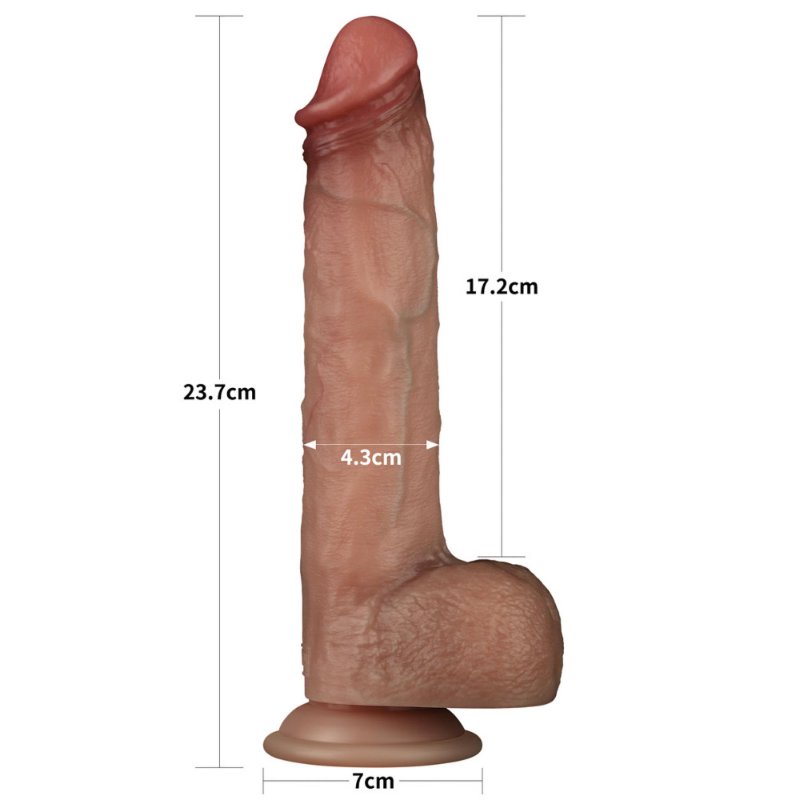 Фалоімітатор - Sliding Skin Pro Dual Layer Silicone Dong 9" Flesh