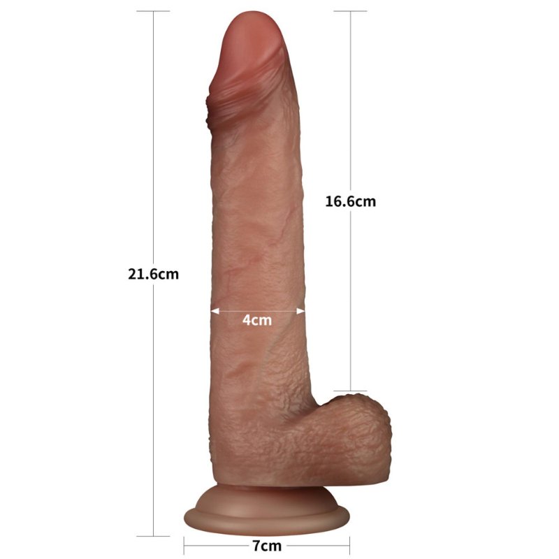 Фалоімітатор - Sliding Skin Pro Dual Layer Silicone Dong 8.5" Flesh #2