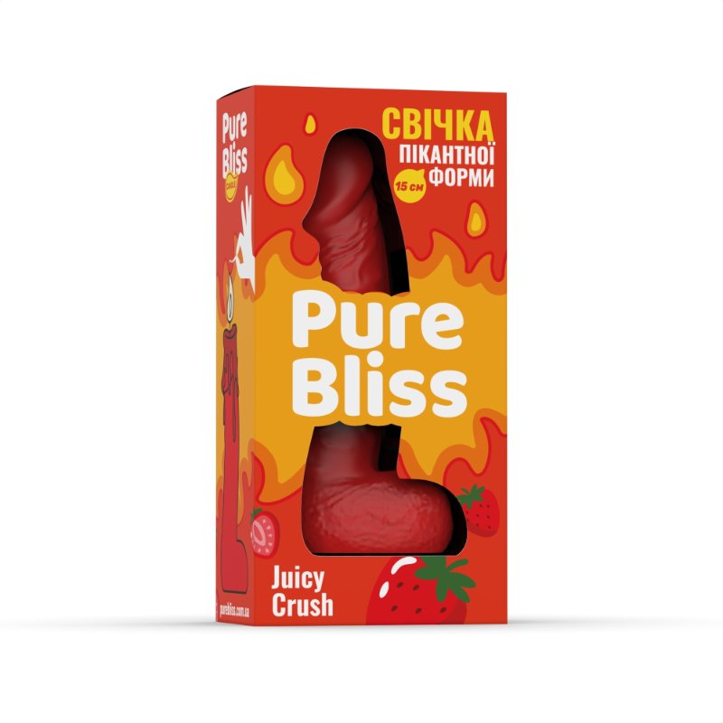Свічка член Pure Bliss Juicy Crush Red, 15 см