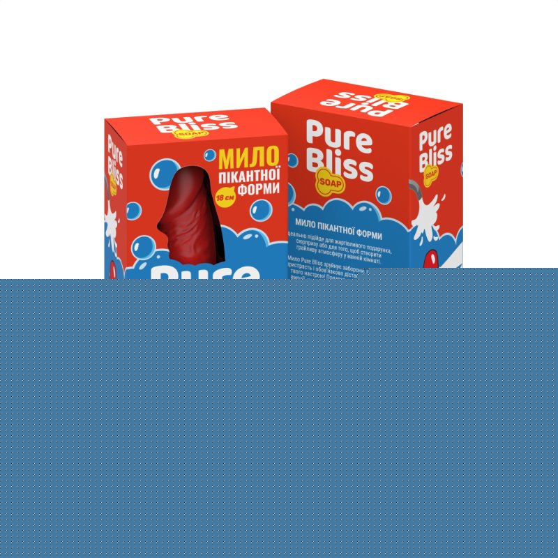 Мило член Pure Bliss Juicy Crush Red, 18 см