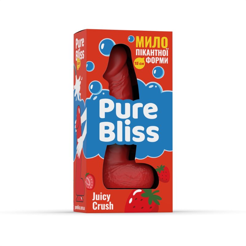Мило член Pure Bliss Juicy Crush Red, 15 см