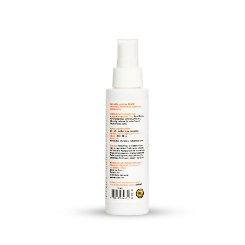 Інтимний гель-лубрикант - MyLove Taste Slide Sensitive Peach, 100 мл