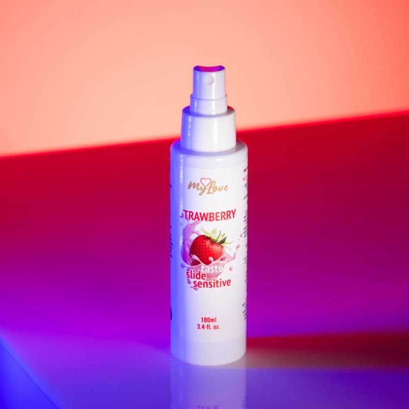 Інтимний гель-лубрикант - MyLove Taste Slide Sensitive Strawberry, 100 мл