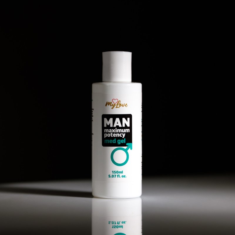 Інтимний гель-лубрикант для чоловіків - MyLove Man Maximum Potency Med Gel, 150 мл