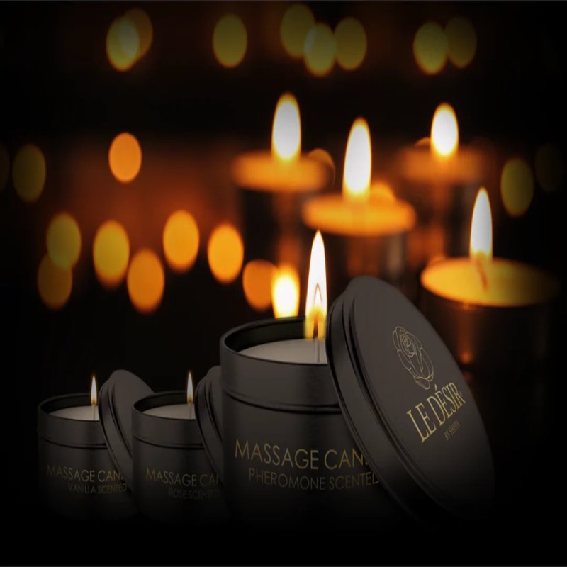 Масажна свічка - Le Desir Erotic Massage Candle Rose Scented, 100 г