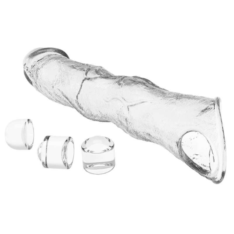 Подовжуюча насадка на член - Pretty Love Extension Penis Sleeve Clear, 28 см