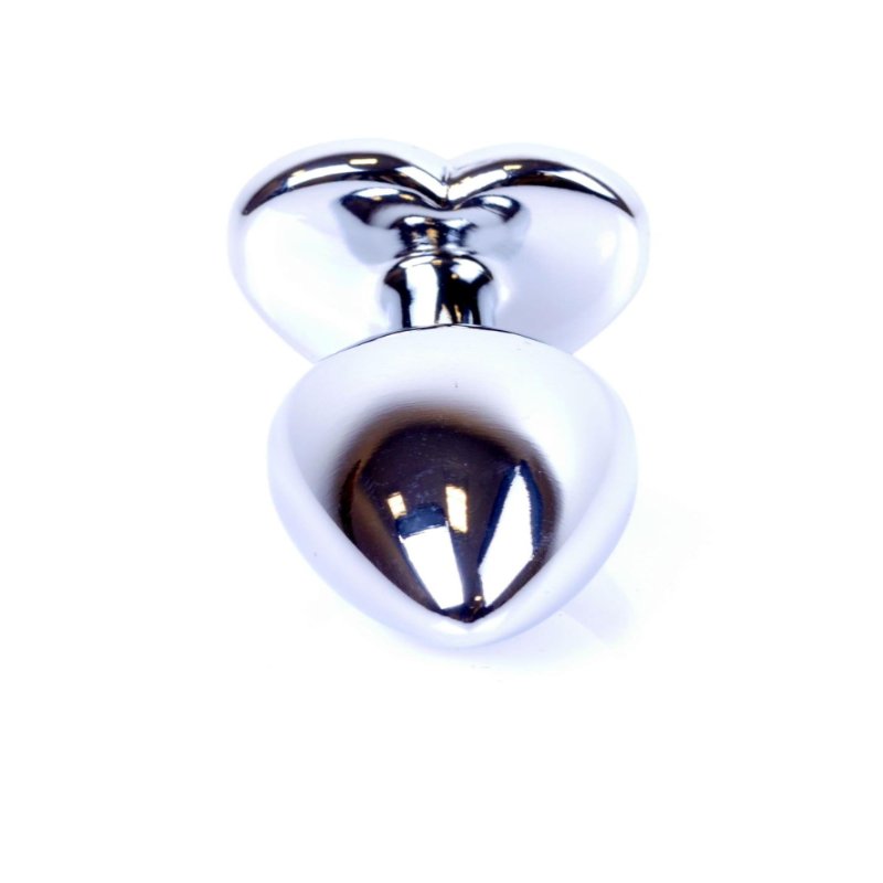 Анальна пробка - Jewellery Silver Heart Plug - Light Pink