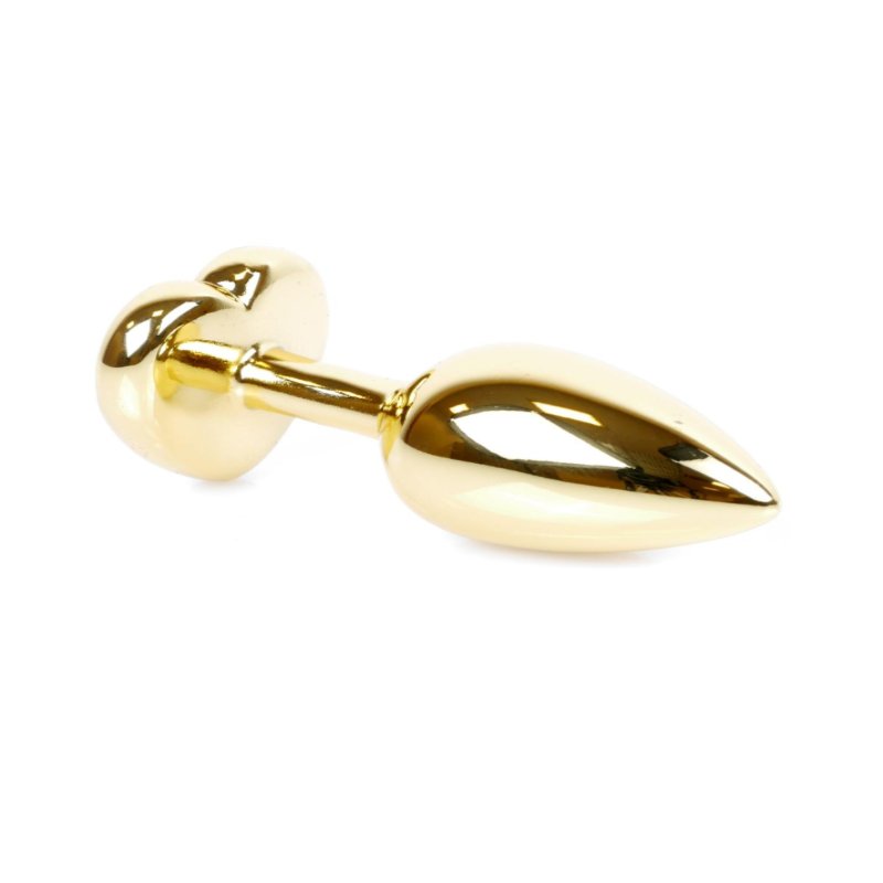 Анальна пробка - Jewellery Gold Heart Plug - Red