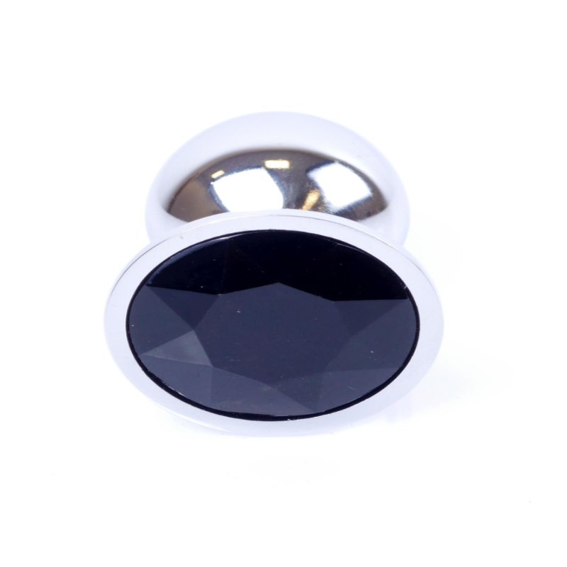 Анальна пробка - Jewellery Silver Plug - Black