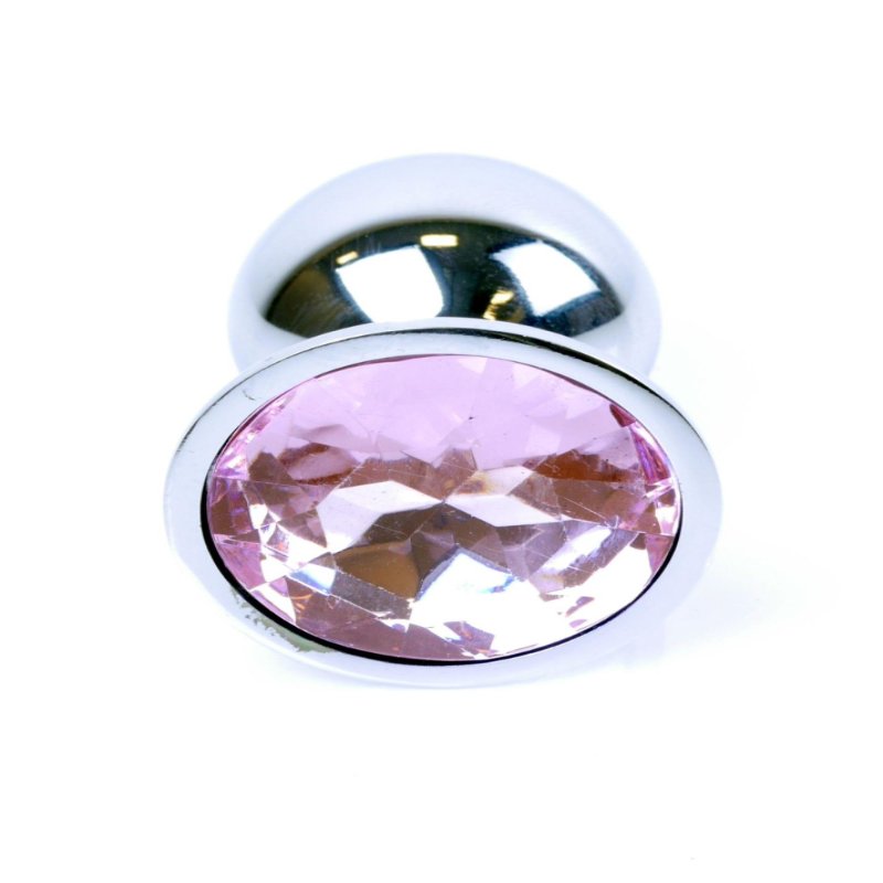 Анальна пробка - Jewellery Silver Plug - Light Pink