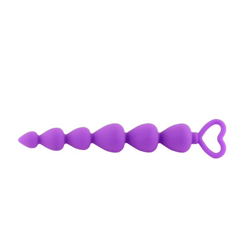 Анальний ланцюжок - Anal Beads Heart Purple
