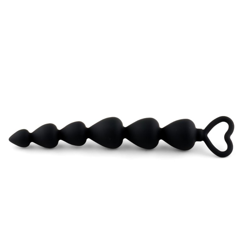 Анальний ланцюжок - Anal Beads Heart Black