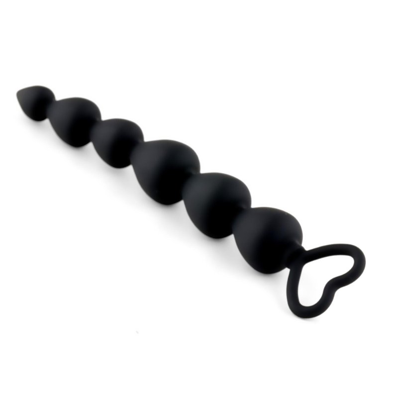 Анальний ланцюжок - Anal Beads Heart Black