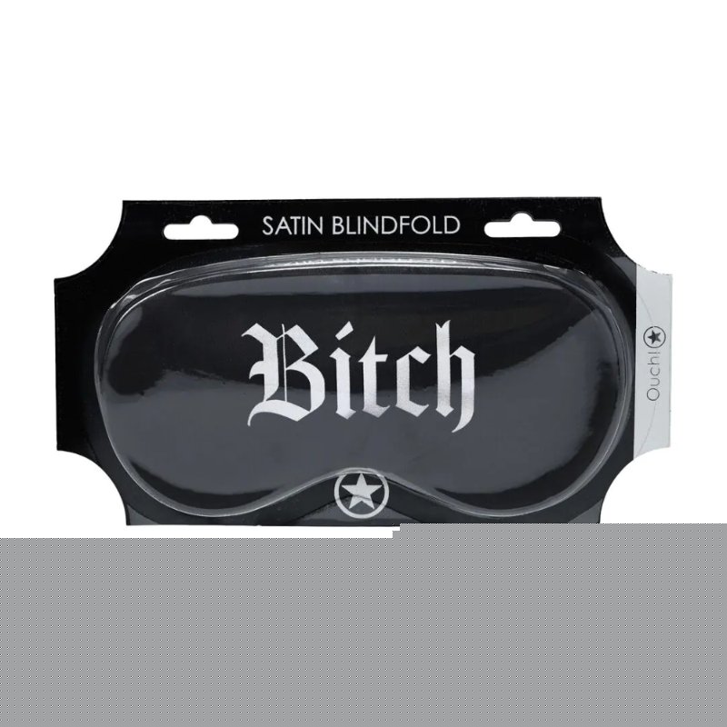 Маска на очі - Ouch! Satin Blindfold Bitch Black