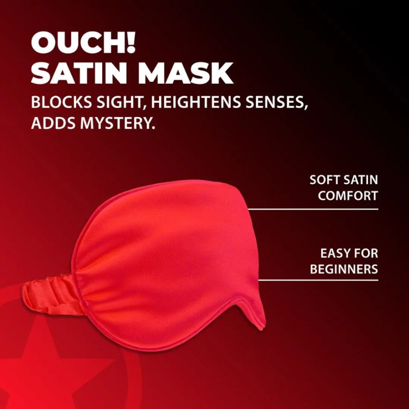 Маска на очі - Ouch! Satin Blindfold Red