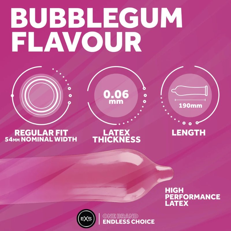 Презерватив - EXS Bubblegum Flavour Condom, 1 шт.