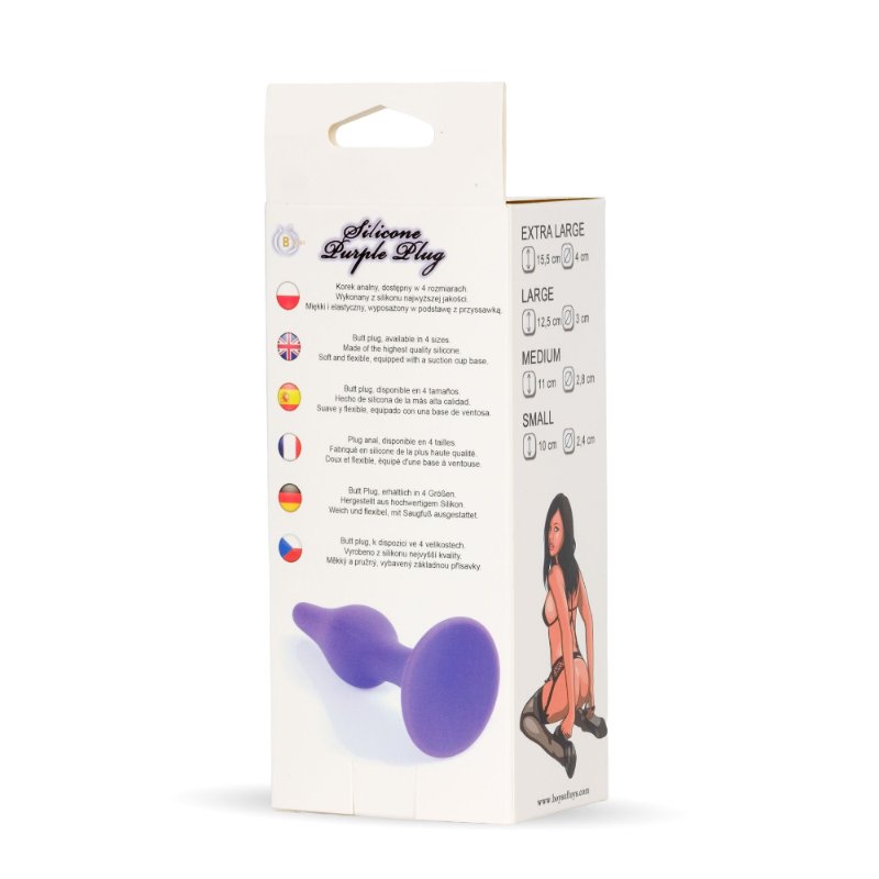Анальна пробка - Silicone Purple Plug S