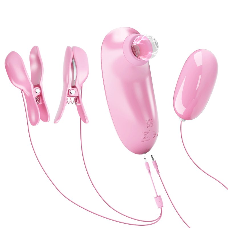 Секс набір - Pretty Love Imonie 3 in 1 Nipple Clamp & Bullet Vibrator Set