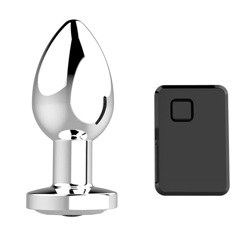 Анальна пробка - Rechargeable Butt Plug Vibrator Silver
