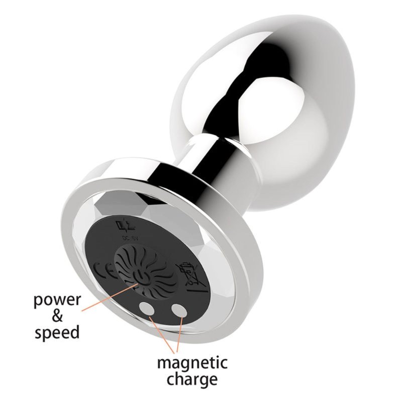 Анальна пробка - Rechargeable Butt Plug Vibrator Silver