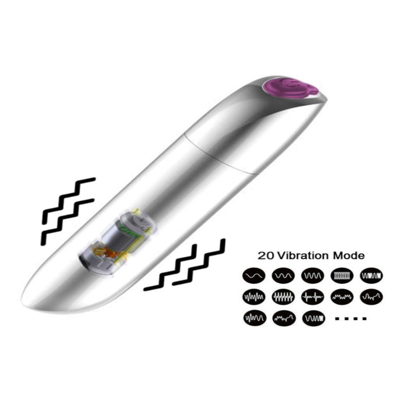 Міні-вібратор - Rechargeable Powerful Bullet Vibrator Silver