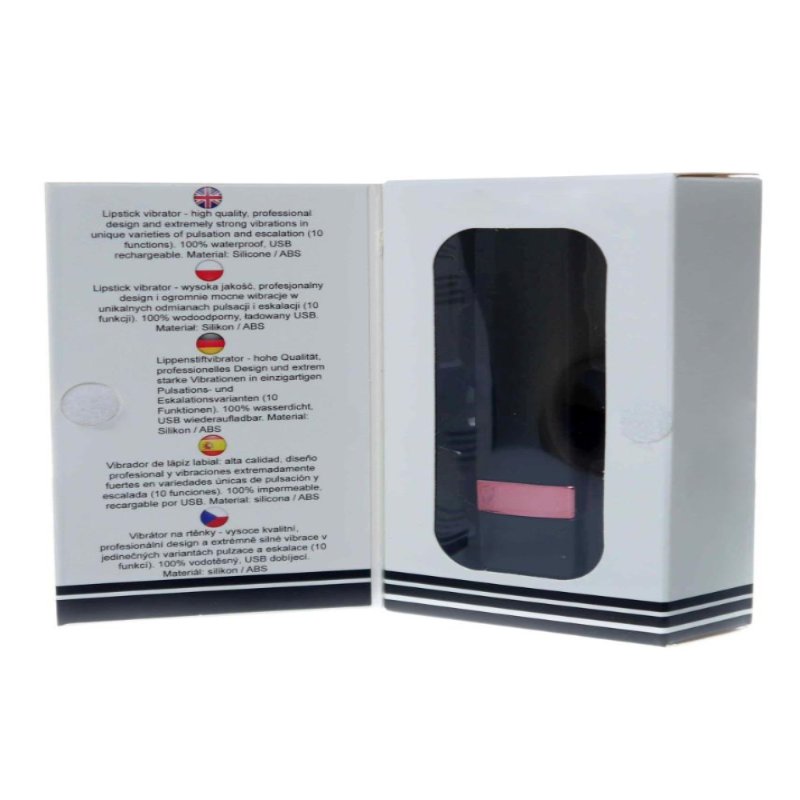 Міні-вібратор - Rechargeable Lipstick Vibrator Black
