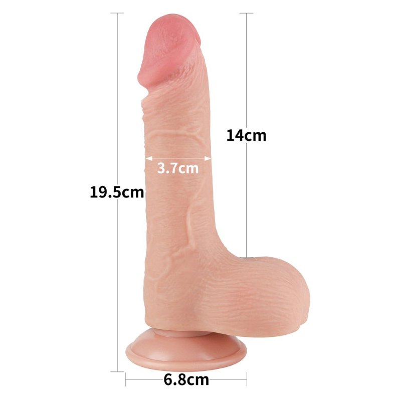 Фалоімітатор - Sliding-Skin Dual Layer Dong 7.5" Flesh #3 (пошкоджене упакування)