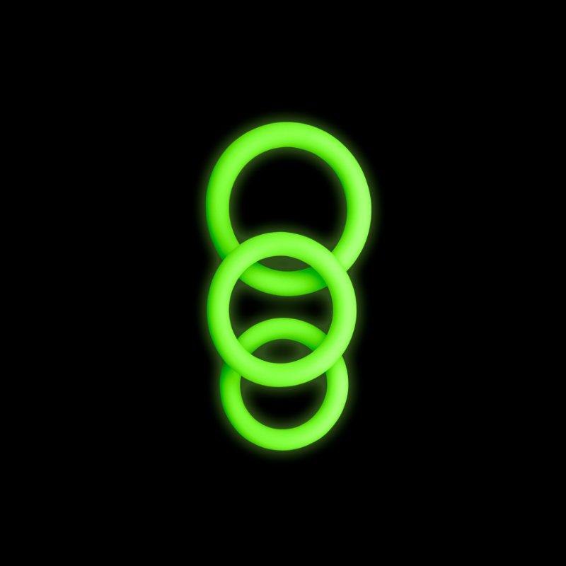 Набір ерекційних кілець - Ouch! Glow In The Dark