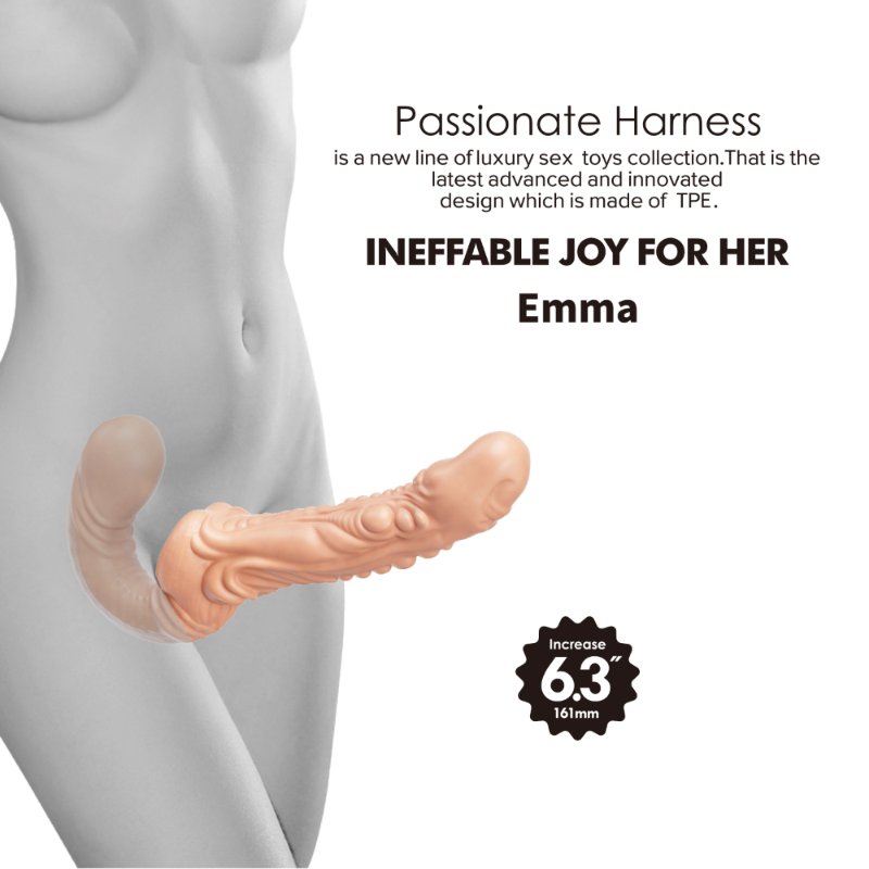 Безремінний страпон - Ultra Passionate Harness Emma 6.3"