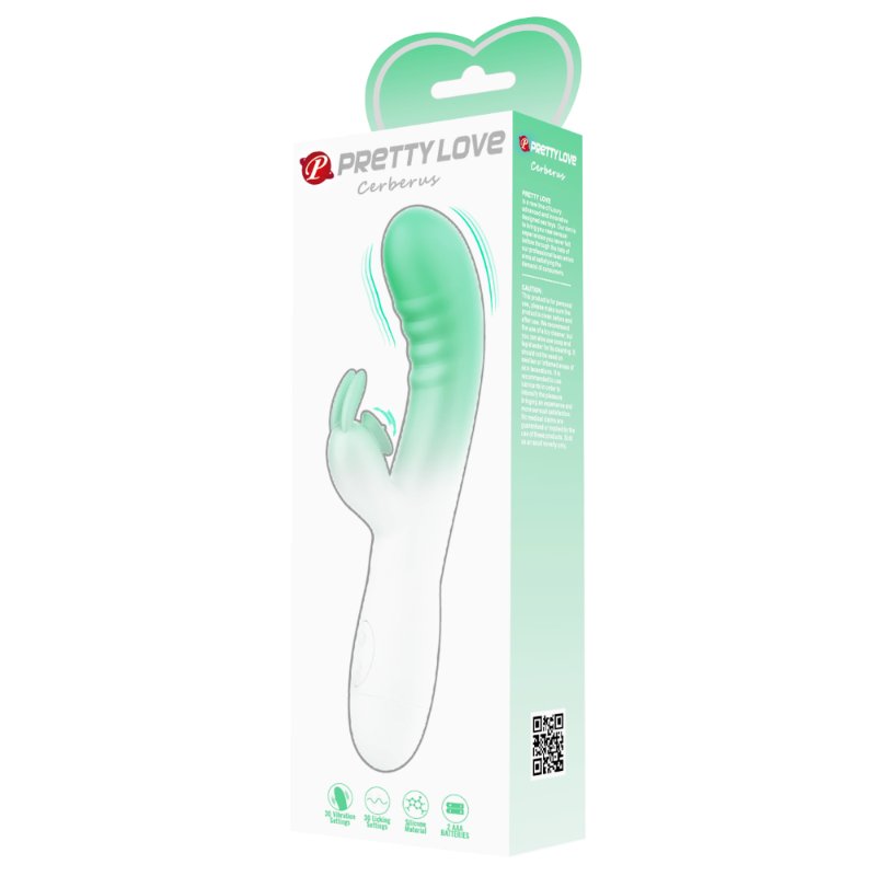 Вібратор - Pretty Love Cerberus White/Mint