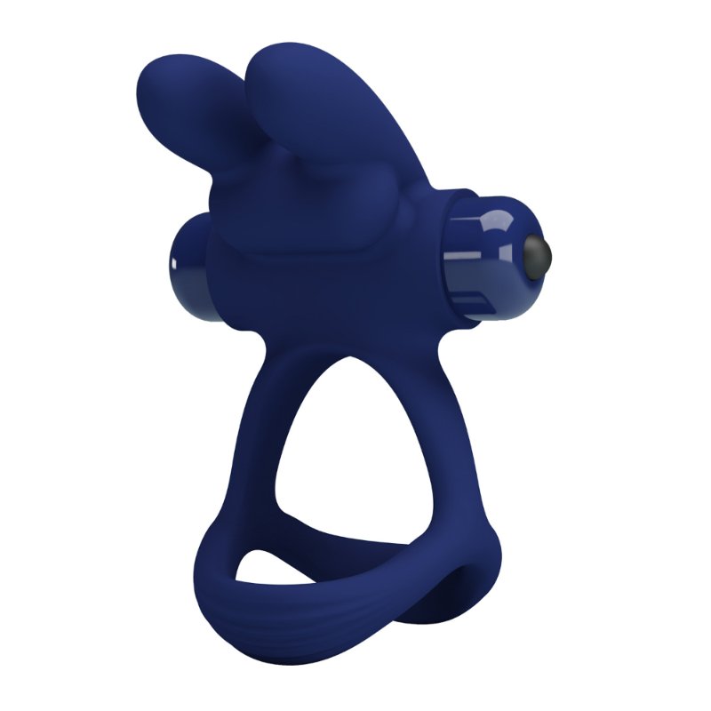 Ерекційне кільце - Pretty Love Powerful Vibro Cock Ring Bunny Blue
