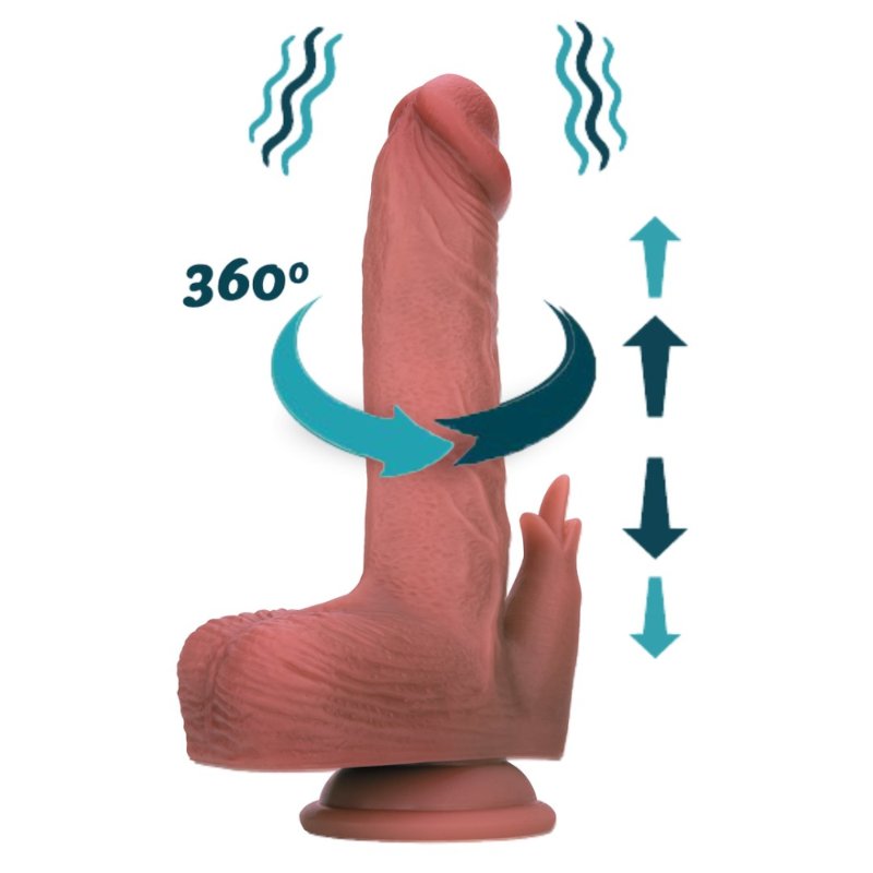 Реалістичний вібратор - Thrusting Dildo With Swing Motion And Heating Erospace Natural Play D7