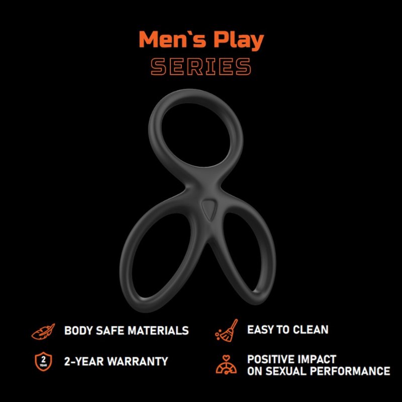 Ерекційне кільце - Triple Silicone Cock Ring Erospace Men’s Play B14