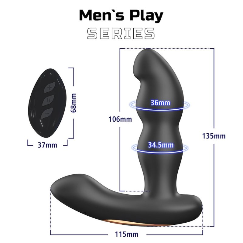Масажер простати - Prostate Massager With Vibration & 360° Rotation Erospace Men’s Play B12