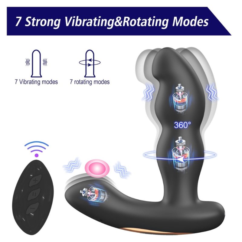 Масажер простати - Prostate Massager With Vibration & 360° Rotation Erospace Men’s Play B12