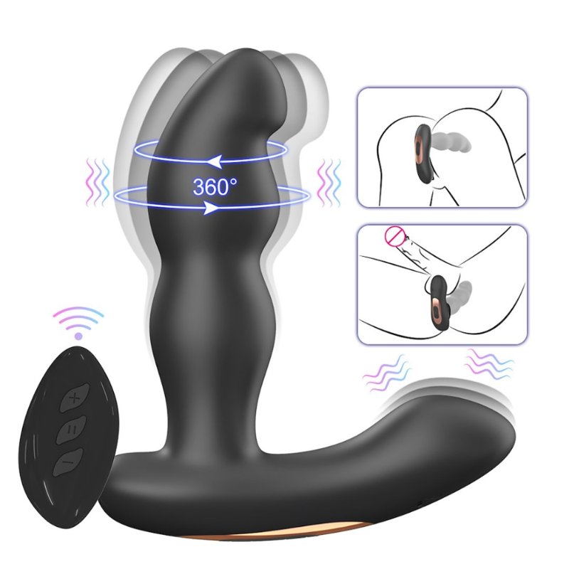 Масажер простати - Prostate Massager With Vibration & 360° Rotation Erospace Men’s Play B12