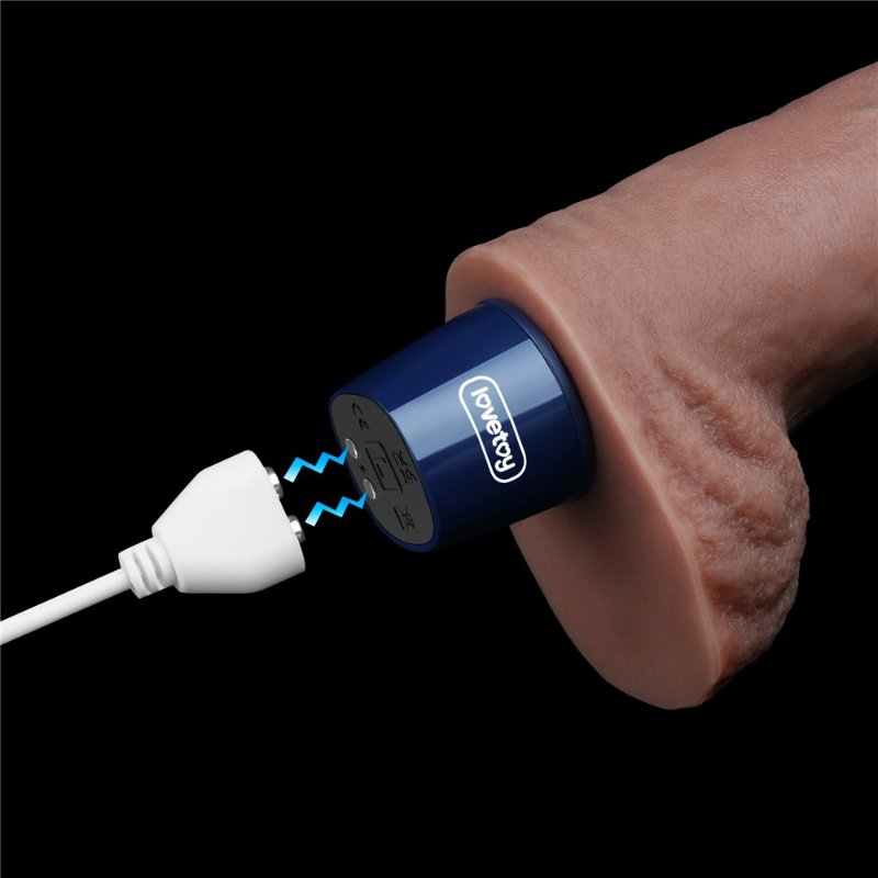 Вібратор - Real Softee Rechargeable Silicone Vibrating Dildo 11" (пошкоджено упаковку)