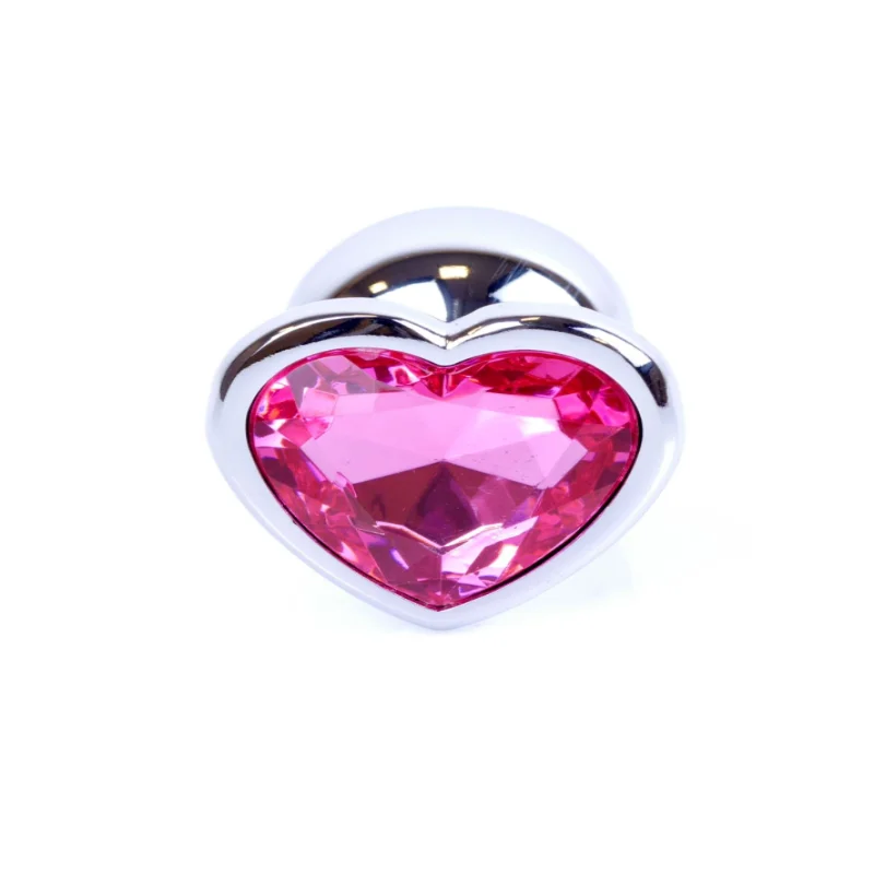 Анальна пробка - Jewellery Silver Heart Plug Pink