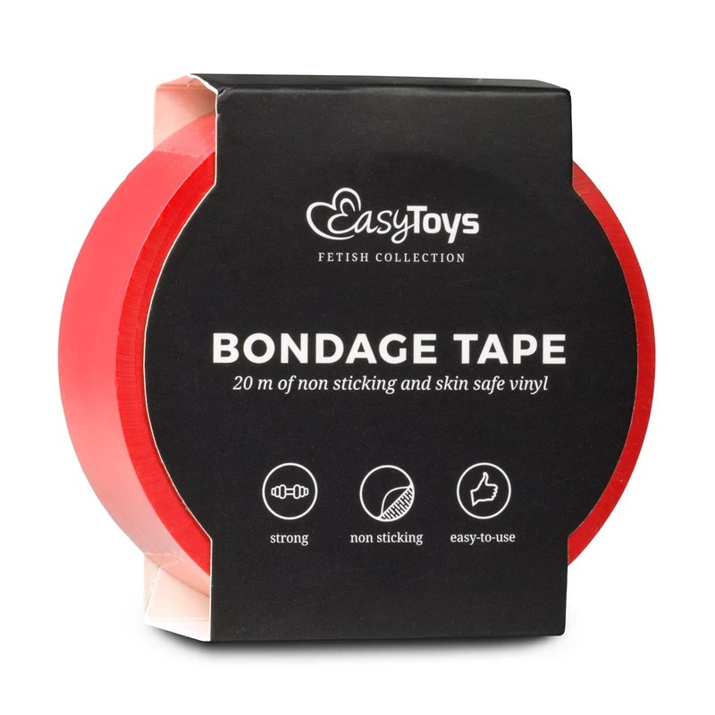 Бондажна стрічка - EasyToys Fetish Collection Red Bondage Tape 20 м - зображення 1